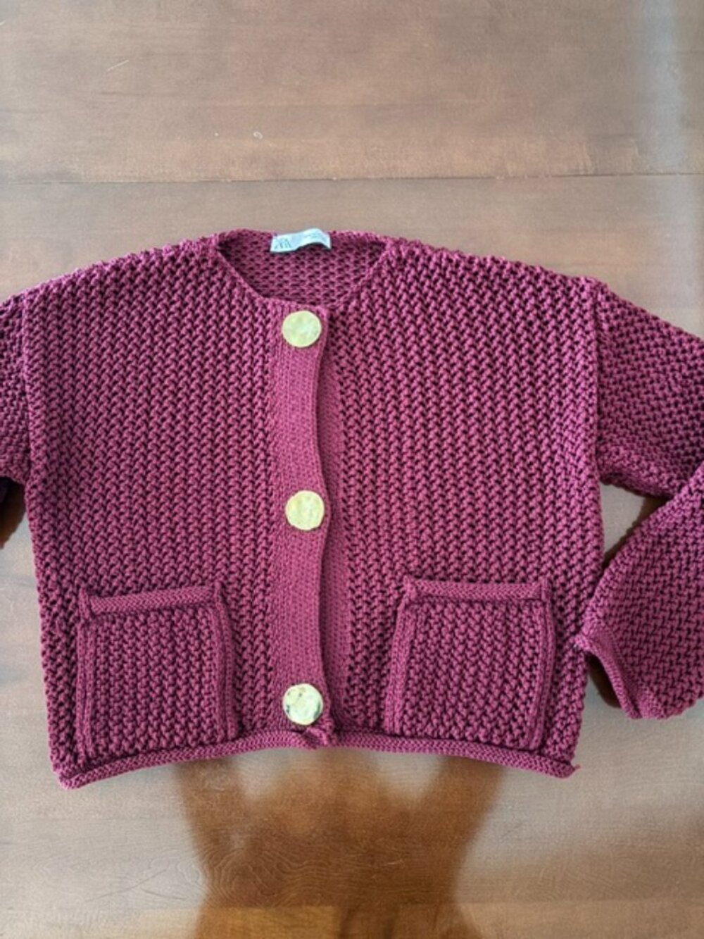 Cropped Burgundy sweater